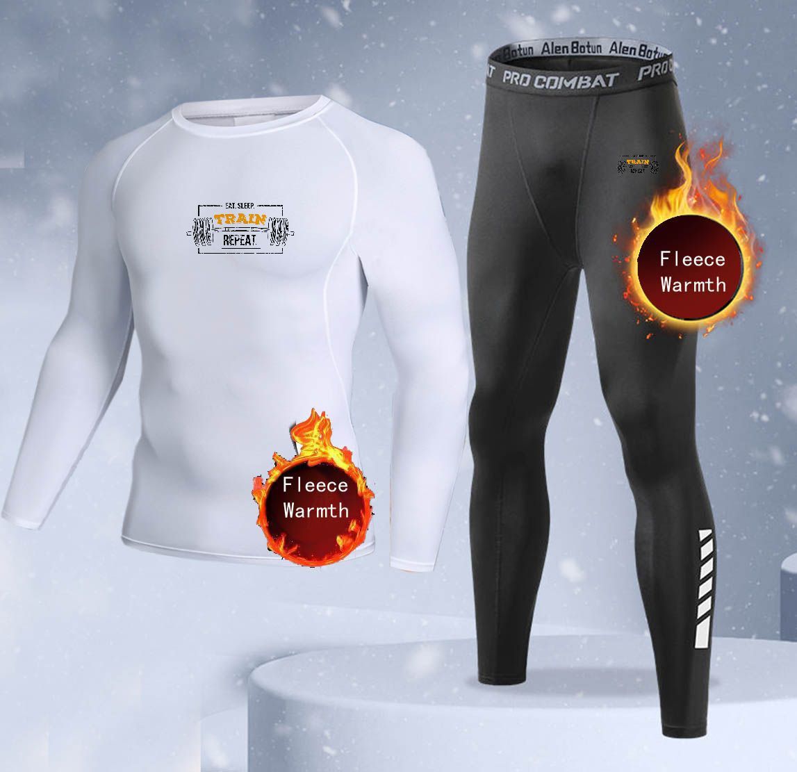 New 2-pieces Winter Warm Men U - Thermal Long John 评论和价格