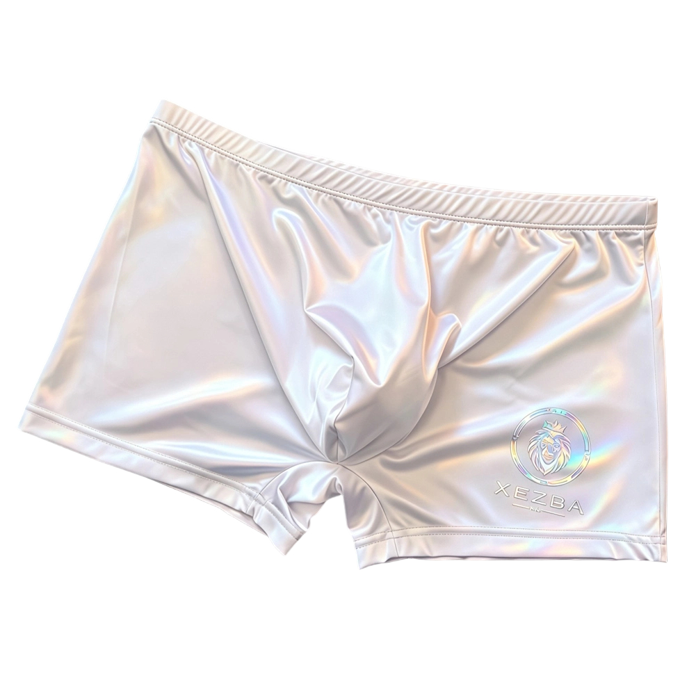 Men Glossy Ice Silk Boxer Shor - Long Leg Trunk Men 评论和价格