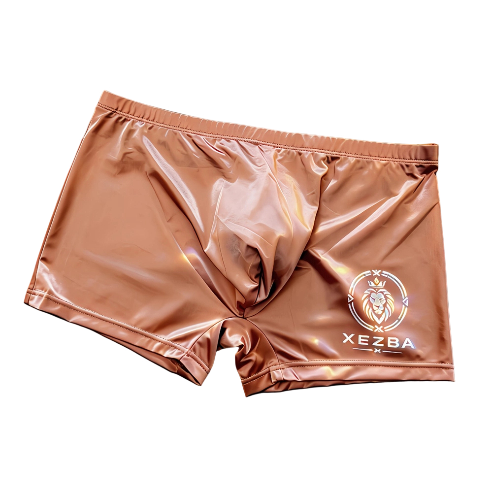 Men Glossy Ice Silk Boxer Shor - Long Leg Trunk Men 评论和价格