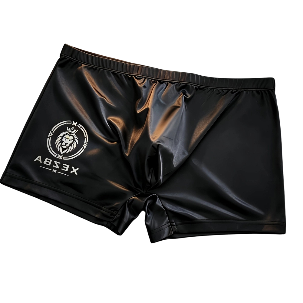 Men Glossy Ice Silk Boxer Shor - Long Leg Trunk Men 评论和价格