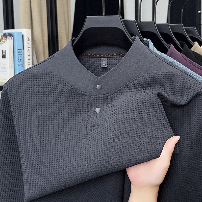 Men Autumn Winter Waffle Knit  - Base Layer Top 评论和价格