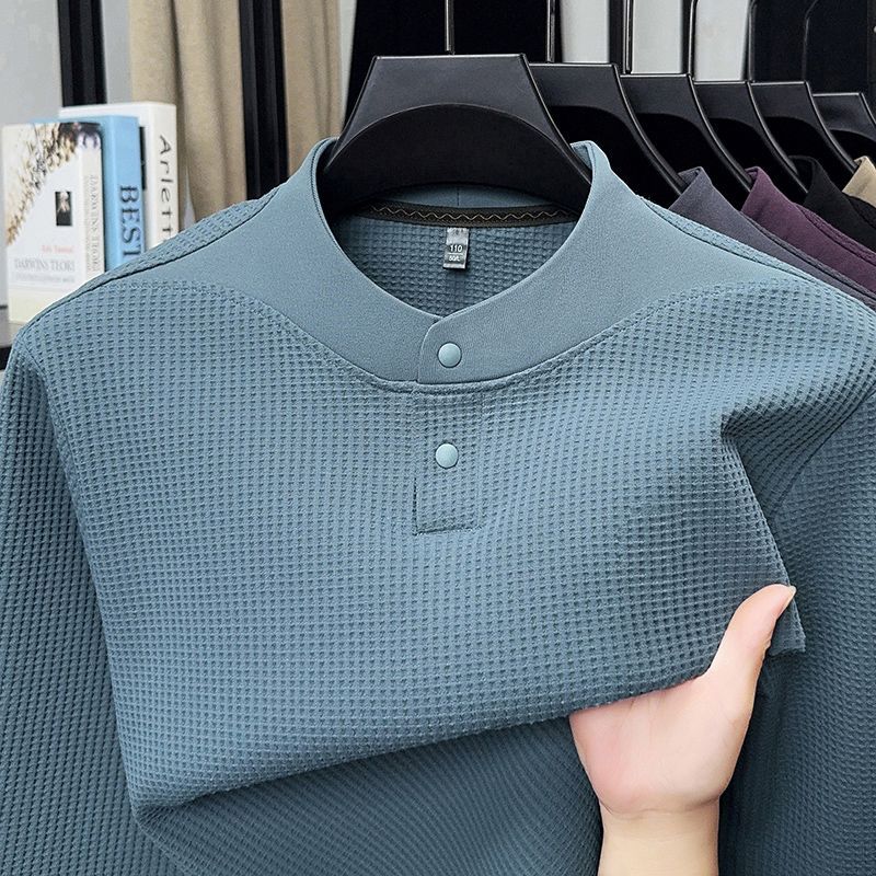 Men Autumn Winter Waffle Knit  - Base Layer Top 评论和价格