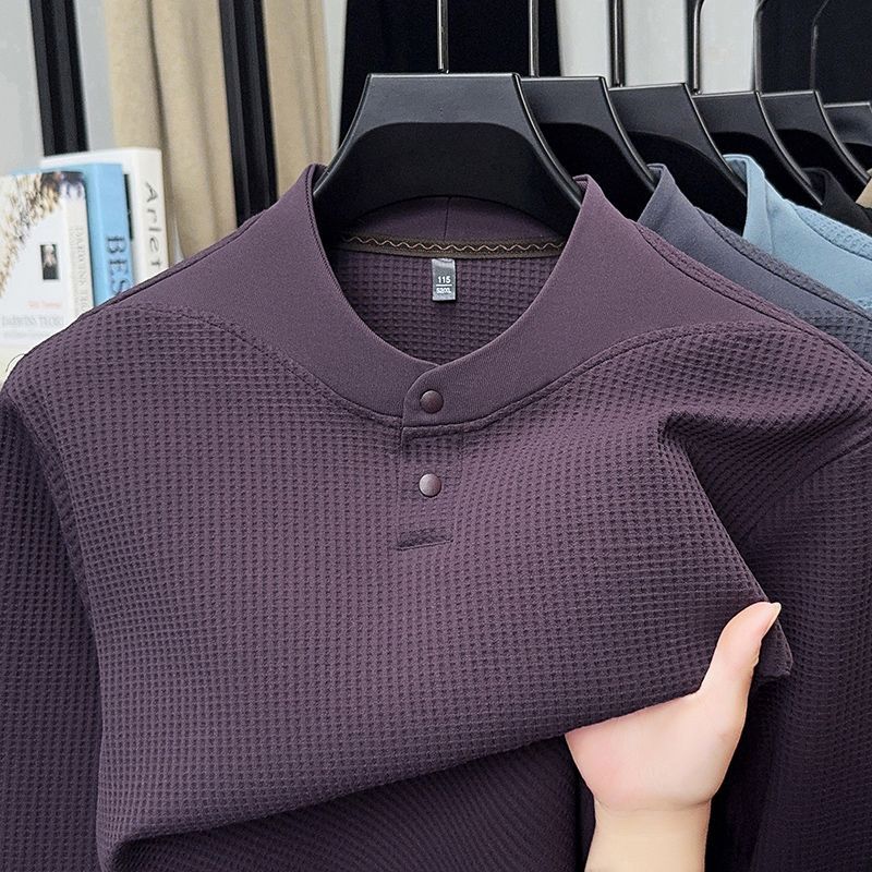 Men Autumn Winter Waffle Knit  - Base Layer Top 评论和价格