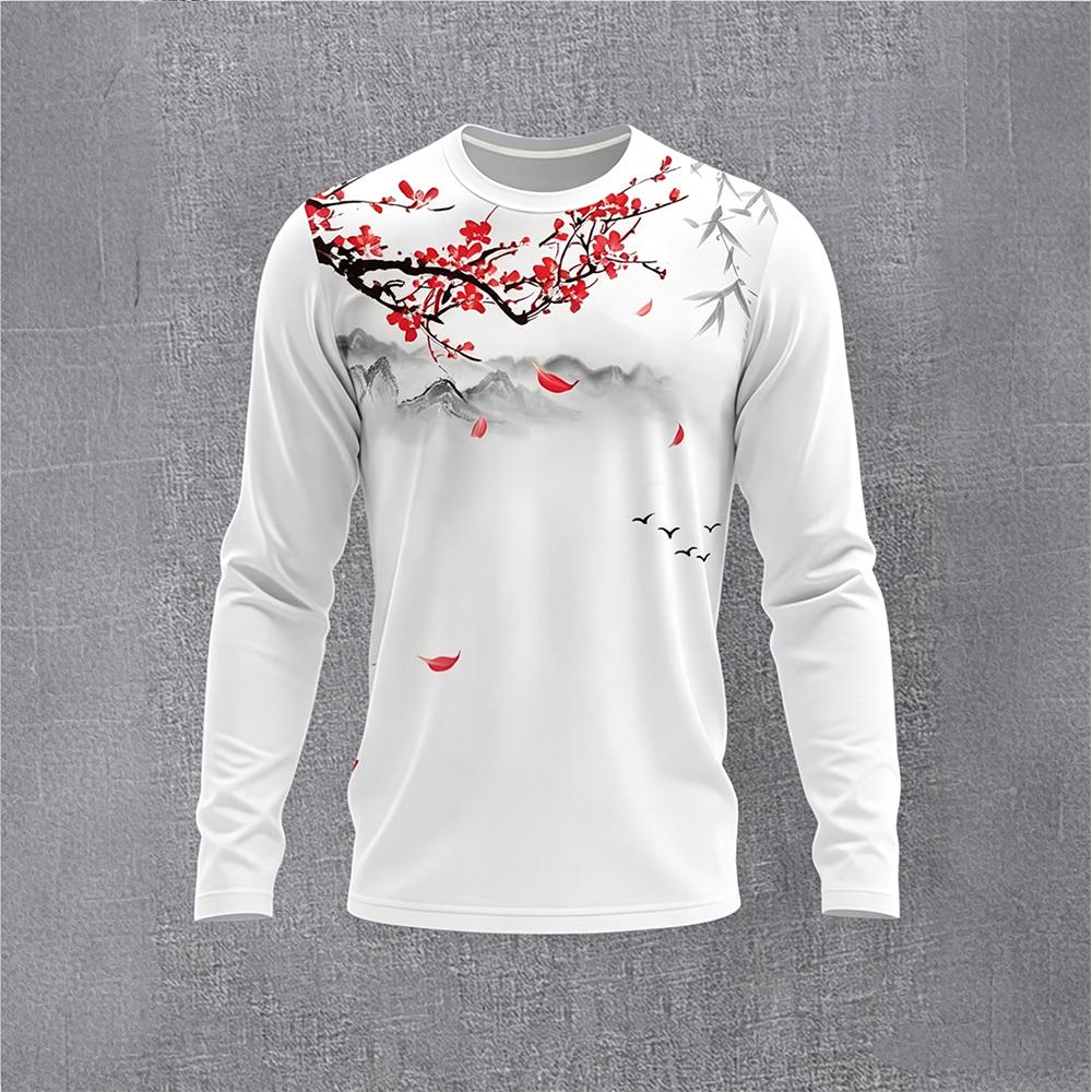 Chinese Style Ink Plum Blossom - Base Layer Top 评论和价格