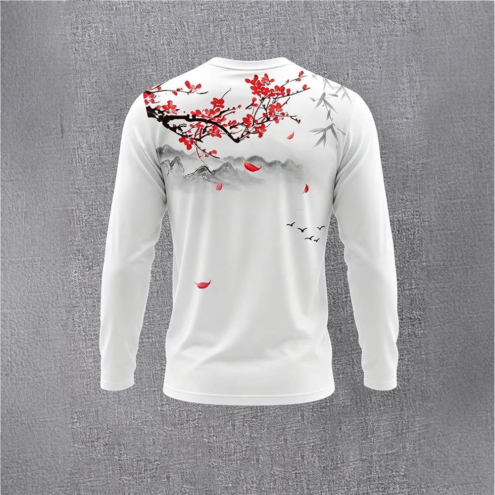 Chinese Style Ink Plum Blossom - Base Layer Top 评论和价格