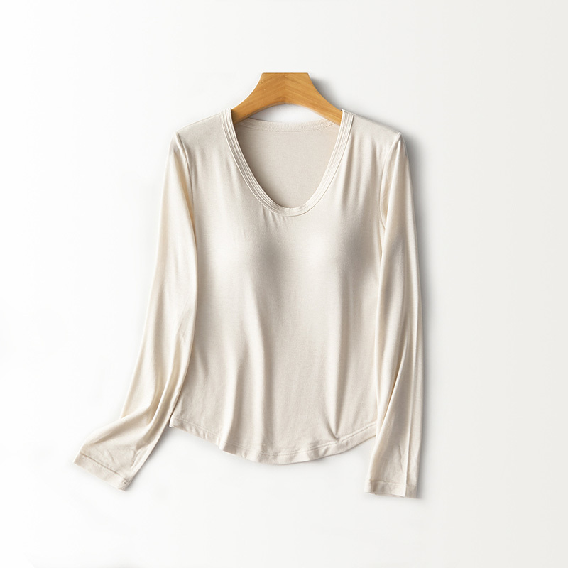 Women U‑Neck Long Sleeve Top B - Base Layer Top 评论和价格